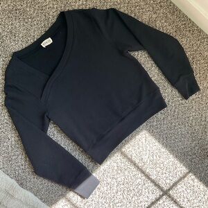 ÉTICA Denim Koko Sharp Sweatshirt Black Women's Sweater Size Medium